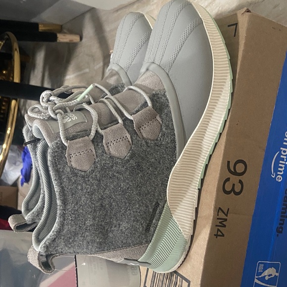 Sorel Women Light Gray Boots - Picture 2 of 5